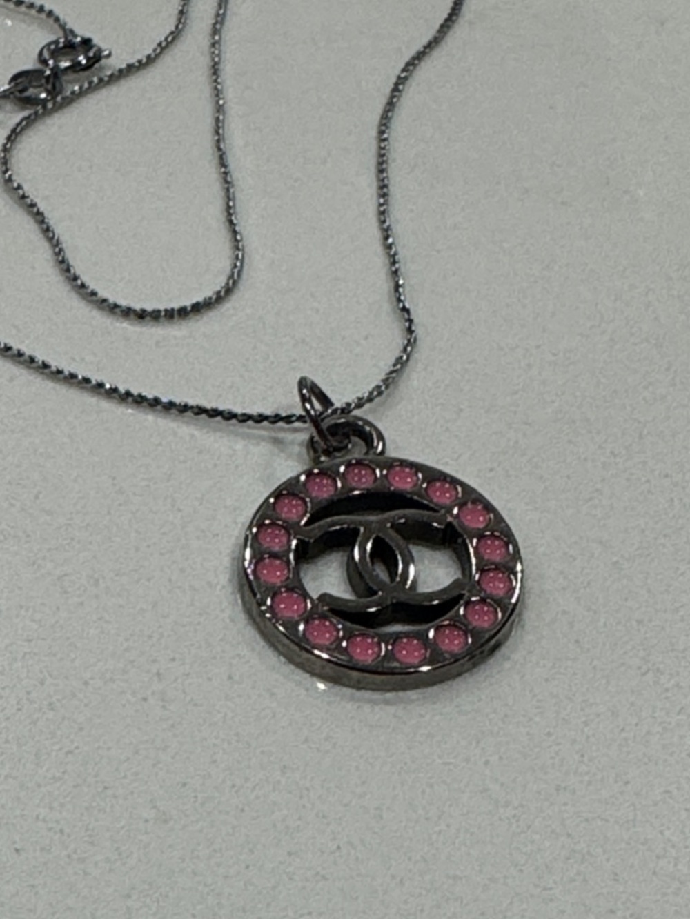 CHANEL Pendant Necklace with Pink Accents - Picture 3 of 5